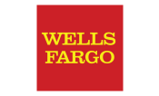 Wells Fargo Logo in Yellow color on red background
