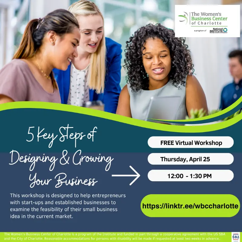 5 Key Steps of Designing & Growing Your Business - April 25, 2024 | 12:00 PM - 1:30 PM