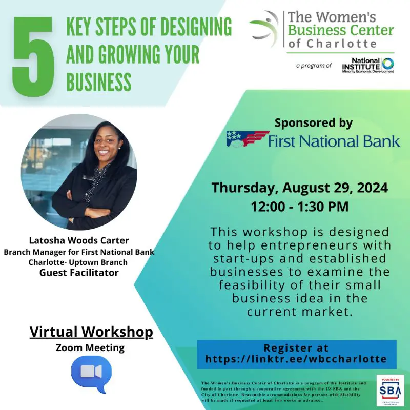 5 Key Steps of Designing and Growing Your Business | Thursday, August 29, 2024, 12:00 pm - 1:30 pm