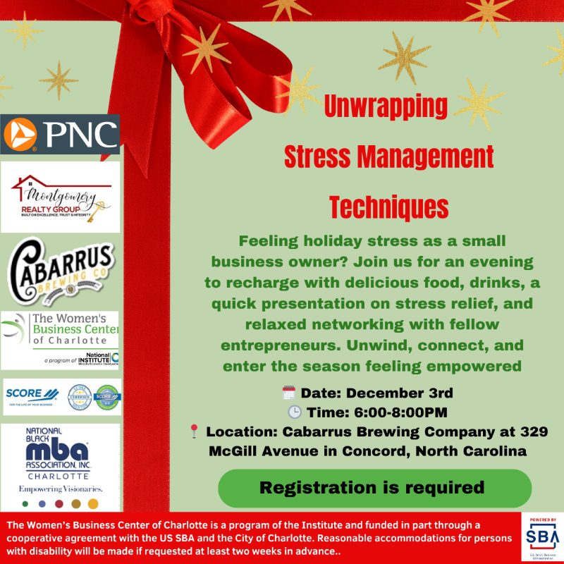 Unwrapping Stress Management Techniques | December 3, 2024; 6pm-8pm